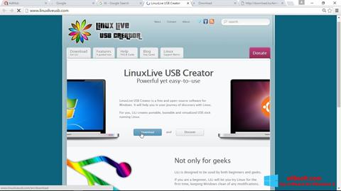 ภาพหน้าจอ LinuxLive USB Creator สำหรับ Windows 8