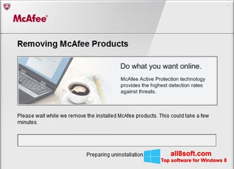 ภาพหน้าจอ McAfee Consumer Product Removal Tool สำหรับ Windows 8