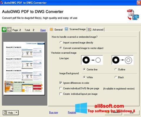 ภาพหน้าจอ PDF to DWG Converter สำหรับ Windows 8