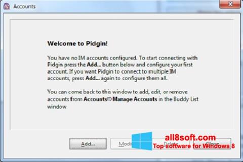 ภาพหน้าจอ Pidgin สำหรับ Windows 8