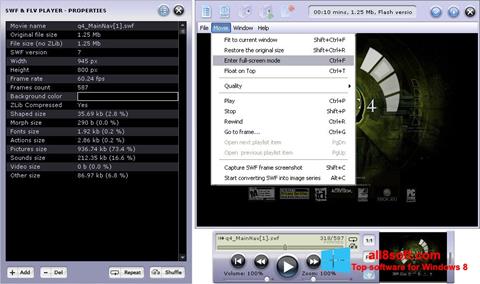 ภาพหน้าจอ FLV Player สำหรับ Windows 8