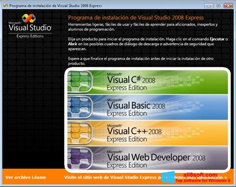 ภาพหน้าจอ Microsoft Visual Studio Express สำหรับ Windows 8