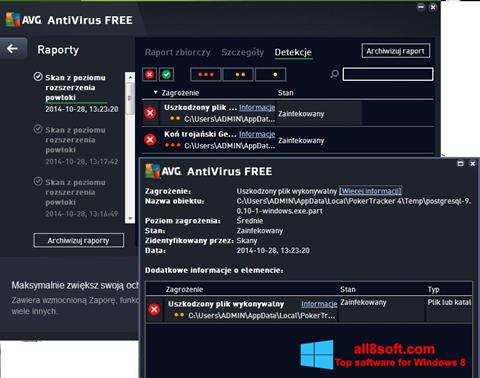 ภาพหน้าจอ AVG AntiVirus Free สำหรับ Windows 8