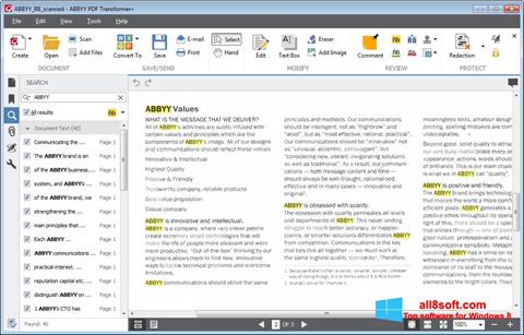 ภาพหน้าจอ ABBYY PDF Transformer สำหรับ Windows 8
