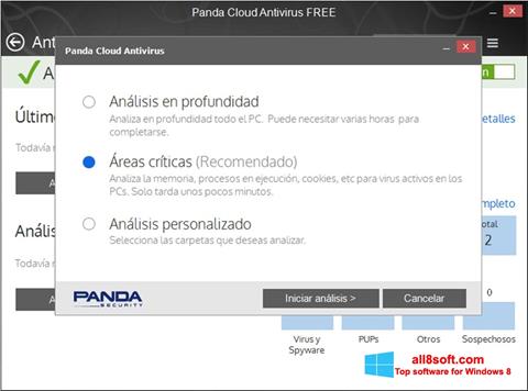 ภาพหน้าจอ Panda Cloud สำหรับ Windows 8