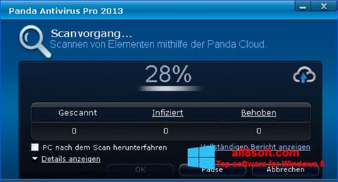 ภาพหน้าจอ Panda Antivirus Pro สำหรับ Windows 8