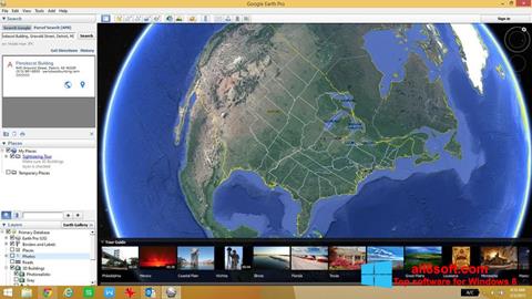 ภาพหน้าจอ Google Earth สำหรับ Windows 8