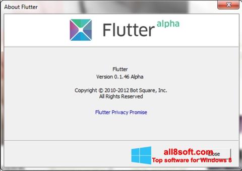 ภาพหน้าจอ Flutter สำหรับ Windows 8