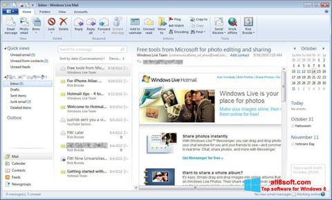 ภาพหน้าจอ Windows Live Mail สำหรับ Windows 8