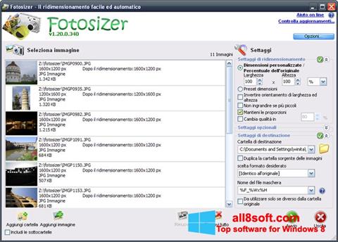 ภาพหน้าจอ Fotosizer สำหรับ Windows 8