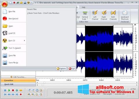 ภาพหน้าจอ Free Audio Editor สำหรับ Windows 8