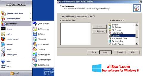 ภาพหน้าจอ ERD Commander สำหรับ Windows 8