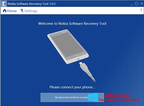 ภาพหน้าจอ Nokia Software Recovery Tool สำหรับ Windows 8