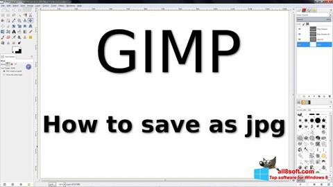 ภาพหน้าจอ GIMP สำหรับ Windows 8