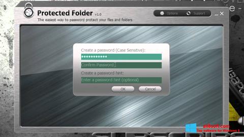 ภาพหน้าจอ Protected Folder สำหรับ Windows 8