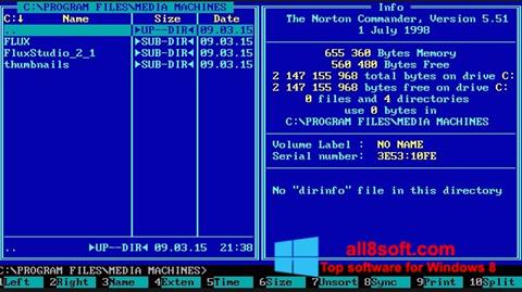 ภาพหน้าจอ Norton Commander สำหรับ Windows 8