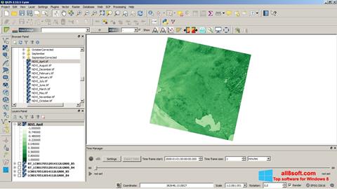 ภาพหน้าจอ QGIS สำหรับ Windows 8