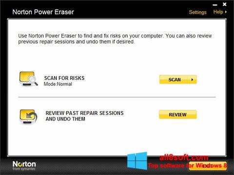 ภาพหน้าจอ Norton Power Eraser สำหรับ Windows 8