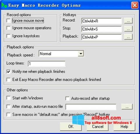 ภาพหน้าจอ Easy Macro Recorder สำหรับ Windows 8