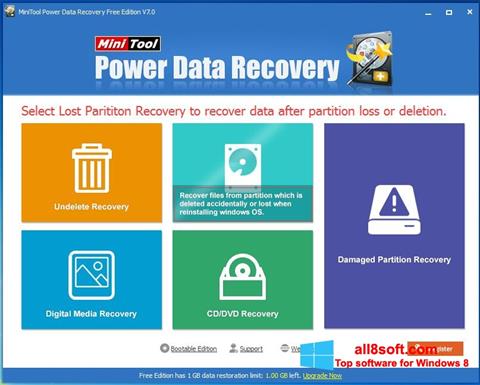 ภาพหน้าจอ Power Data Recovery สำหรับ Windows 8