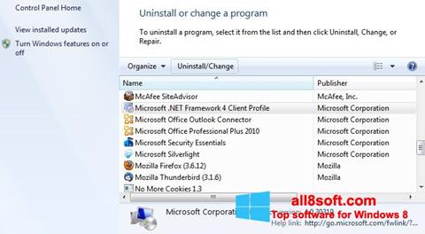 ภาพหน้าจอ Microsoft .NET Framework สำหรับ Windows 8