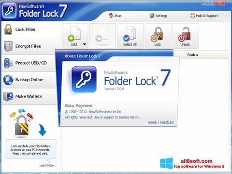 ภาพหน้าจอ Folder Lock สำหรับ Windows 8