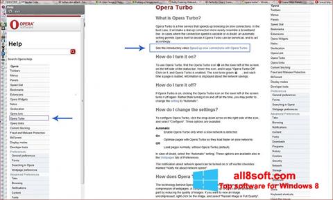 ภาพหน้าจอ Opera Turbo สำหรับ Windows 8