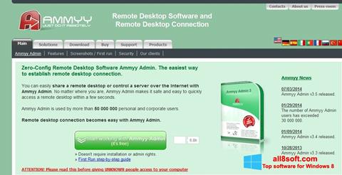ภาพหน้าจอ Ammyy Admin สำหรับ Windows 8